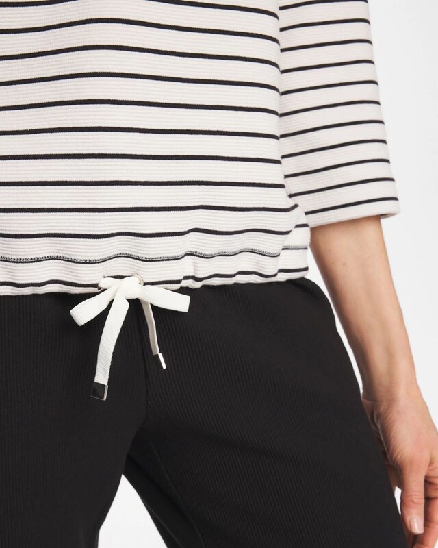 Zenergy Striped Ottoman Drawstring Top - image 4